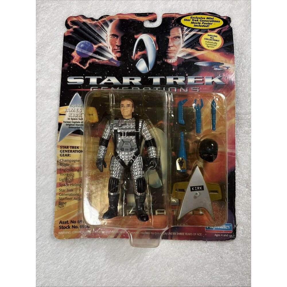 Star Trek Generations Action Figure Captain James T. Kirk Playmates 1994 No 6910